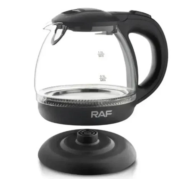 Электрочайник стеклянный 1л RAF R 7910 чайник 1600 Вт - изображение 2
