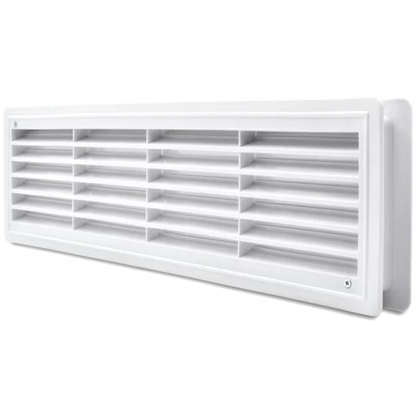 Вентиляционная решетка дверная пластиковая белая AirRoxy 115x430 white 02-127 - Фото 3 Вентиляционная решетка дверная пластиковая белая AirRoxy 115x430 white 02-127 - изображение 3
