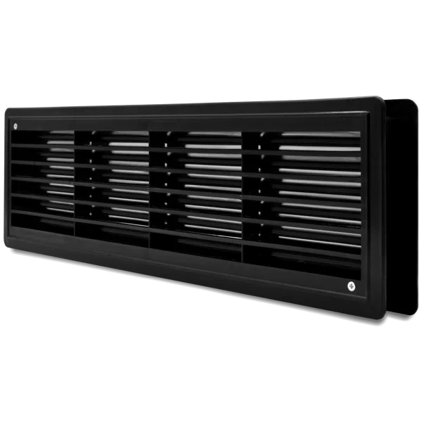 Вентиляционная решетка дверная пластиковая черная AirRoxy 115x430 black 02-129 - Фото 1 Вентиляционная решетка дверная пластиковая черная AirRoxy 115x430 black 02-129 - изображение 1