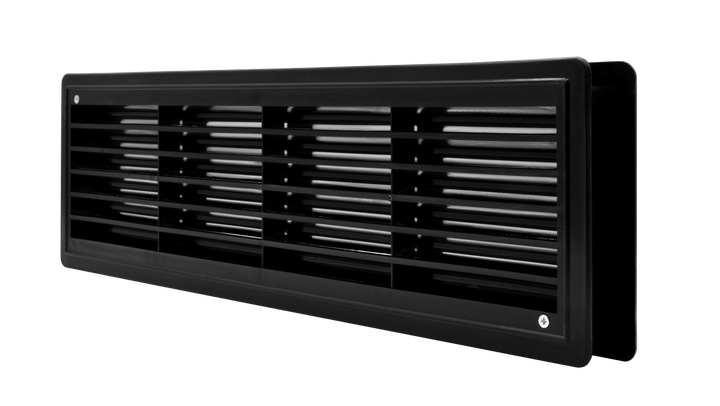 Вентиляционная решетка дверная пластиковая графитовая AirRoxy 115x430 graphite 02-125 - изображение 3
