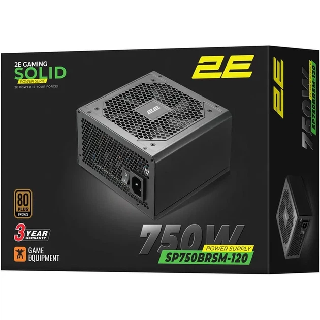 Блок живлення 2E GAMING Solid Power (750W) 2E-SP750BRSM-120 - Фото 3 Блок живлення 2E GAMING Solid Power (750W) 2E-SP750BRSM-120 - зображення 3