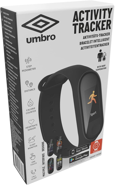 Smartband Umbro Fitness Tracker E7370 Black (8711252473703) - obraz 2