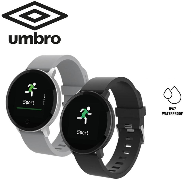 Фітнес-браслет Umbro Activity Tracker E7369 Black/Silver (8711252473697) - зображення 2