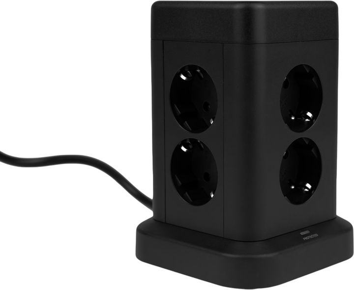 Подовжувач Huslog HUS1004 Vertical Extension Cord with USB Black (OWN000064) - зображення 8