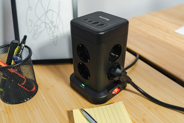 Подовжувач Huslog HUS1004 Vertical Extension Cord with USB Black (OWN000064) - зображення 17