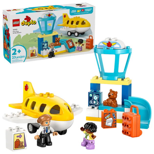 Zestaw klocków LEGO Duplo Pierwszy raz na lotnisku 23 elementy (10443) - obraz 1
