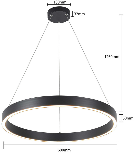 Lampa wisząca Light Prestige Midway LP-033/1P S BK Triangle - obraz 5