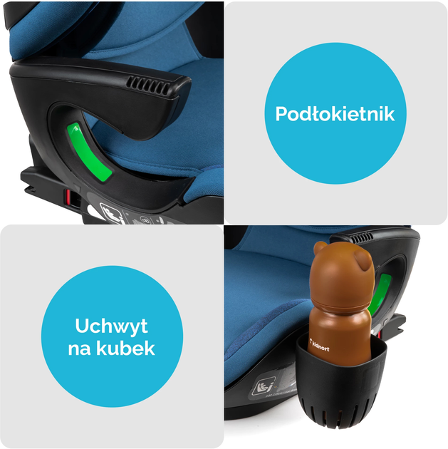 Автокрісло Kidnort Natt DS-010547 100-150 см синє (5902983631224) - зображення 6