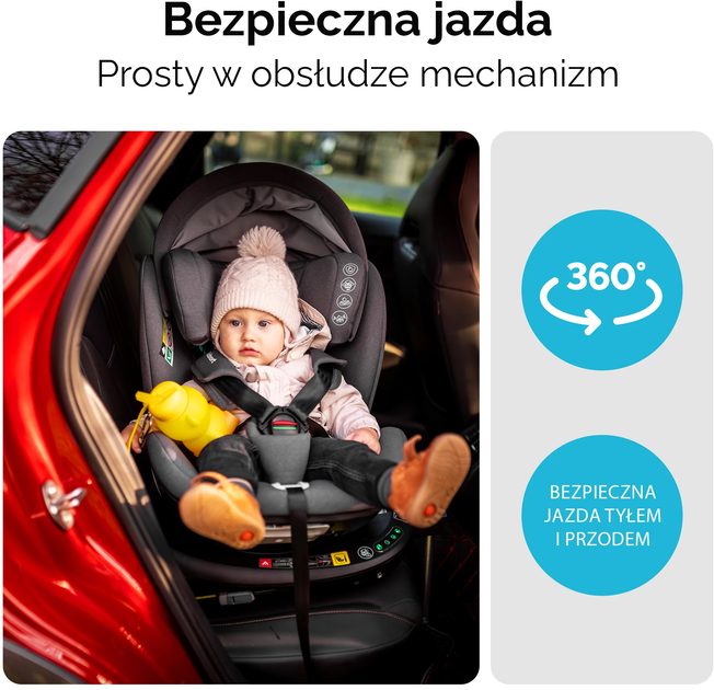 Fotelik samochodowy Kidnort Orn DK-080837 40-150 cm ciemnoszary (5902983624882) - obraz 12