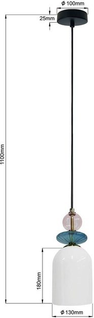 Lampa wisząca Light Prestige Tropea 1xE27 White (LP-2004/1P M WH) - obraz 4