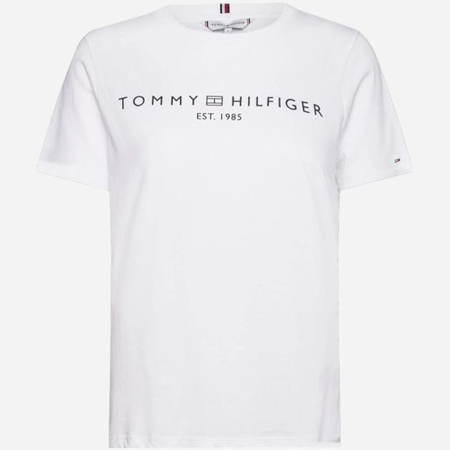 Koszulka damska bawełniana Tommy Hilfiger WW0WW40276-ACI M Biała (8720637080672) - obraz 5