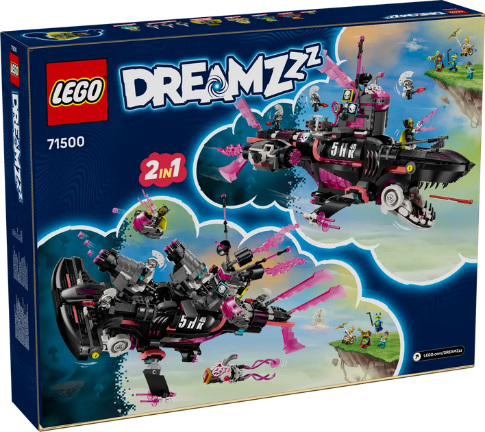 Конструктор LEGO DREAMZzzzz Подводная лодка Кошмарная акула 1413 элемента (71500) - изображение 9