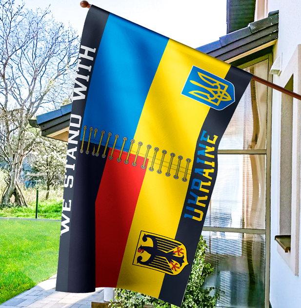 Прапор України - Німеччини Postcardua Stand With Ukraine CDE-1 - изображение 2