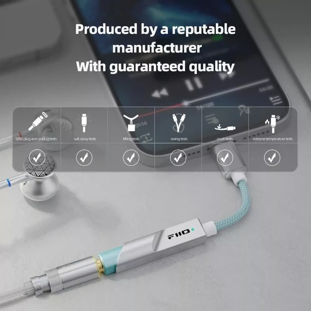 FiiO KA11 Lightning - Портативний ЦАП та підсилювач для навушників із кристально чистим Hi-Res звуком - зображення 3