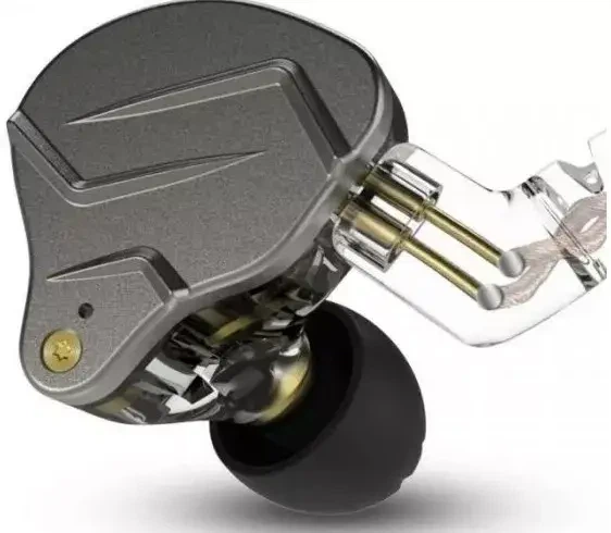 KZ ZSN PRO GRAY - Гібридні In-Ear Monitor Навушники 1DD+1BA HiFi , Без мікрофона - Фото 2 KZ ZSN PRO GRAY - Гібридні In-Ear Monitor Навушники 1DD+1BA HiFi , Без мікрофона - зображення 2