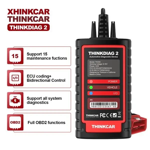 THINKDIAG 2 (16 функций, Bluetooth 5.0) – Универсальный диагностический сканер для 150 марок авто, CANFD - Фото 3 THINKDIAG 2 (16 функций, Bluetooth 5.0) – Универсальный диагностический сканер для 150 марок авто, CANFD - изображение 3