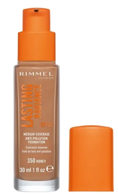 Тональна основа освітлювальна Rimmel London Lasting Radiance 350 Honey 30 мл (3614226493705) - зображення 2