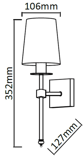 Kinkiet Light Prestige Casoli LP-2118/1W chrom - obraz 2