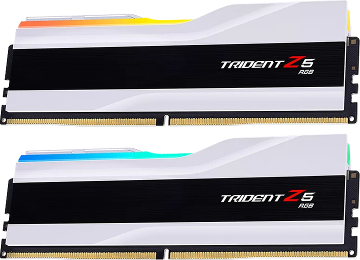 Pamięć RAM G.Skill DDR5-6400 32768MB PC5-51200 (Kit of 2x16384MB) Trident Z5 RGB White (F5-6400J3239G16GX2-TZ5RW) - obraz 1