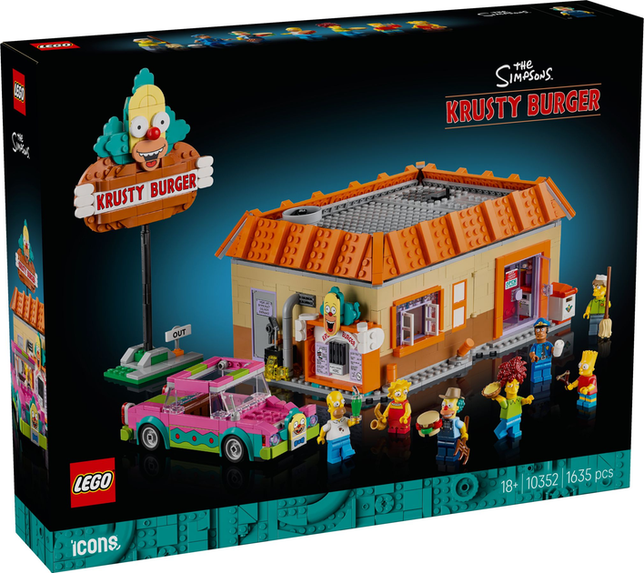Конструктор LEGO Icons The Simpsons: Красті Бургер 1635 елементів (10352) - зображення 1