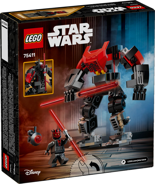 Klocki konstrukcyjne LEGO Star Wars Mech Dartha Maula 143 elementy (75411) - obraz 7