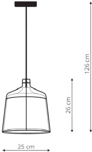 Lampa wisząca Light Prestige Dritto 1xE27 60W Black/White (LP-123/1P S WH) - obraz 3