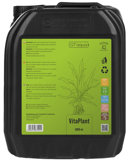 Комплексне добриво для акваріумних рослин GT Aqua VitaPlant 5000 мл (5908252831241) - зображення 1