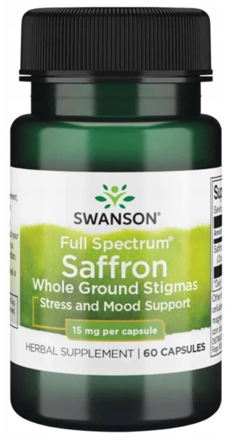 Suplement diety Swanson Full Spectrum Szafran 60 kapsułek (87614113708) - obraz 1