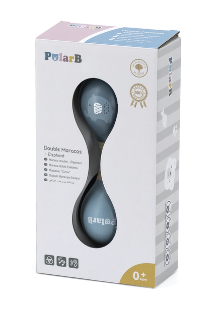 Marakasy podwójne drzewniane Viga PolarB Słoń 44089 (6971608440892) - obraz 4