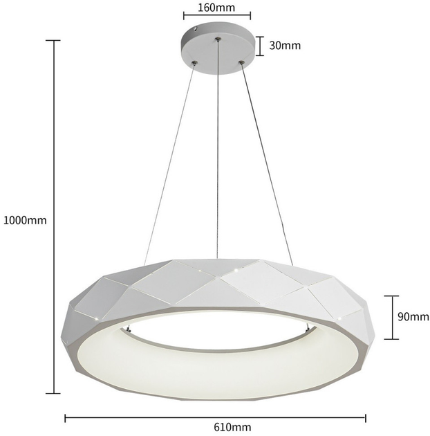 Lampa wisząca Light Prestige Reus LP-8069/1P LED WH - obraz 4
