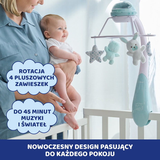 Карусель на ліжечко Chicco First Dream 3 в 1 Веселка Рожева (8058664153268) - зображення 10
