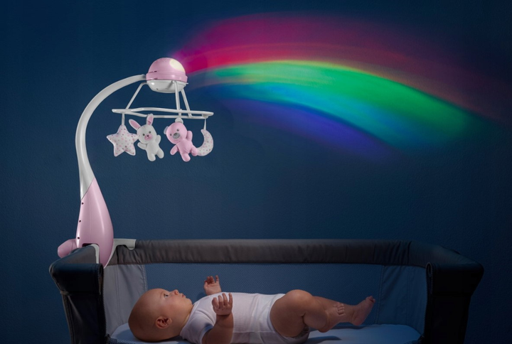 Карусель на ліжечко Chicco First Dream 3 в 1 Веселка Рожева (8058664153268) - зображення 17