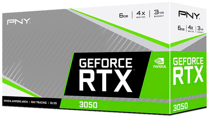 Karta graficzna PNY PCI-Ex GeForce RTX 3050 VERTO Dual Fan 6GB GDDR6 (96bit) (1042/14000) (HDMI, DisplayPort, DVI) (VCG30506DFXPB1) - obraz 8