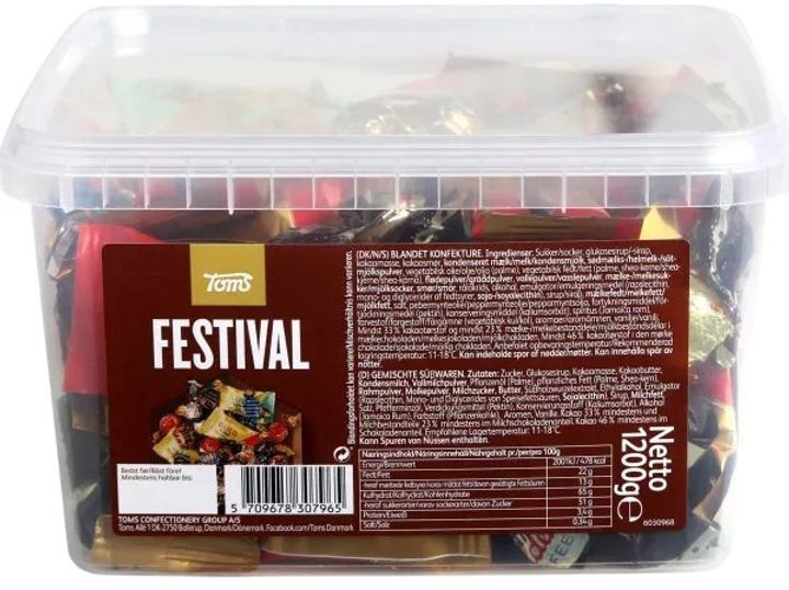Cukierki Toms Festival Chokolade 1.2 kg (5709678426123) - obraz 2