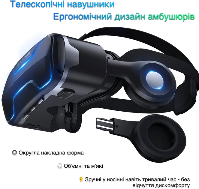 Окуляри-шолом віртуальної реальності Shinecon VR SC-G02ED + Джойстик Shinecon SC-B01 (SC-G02ED+SC-B01) - зображення 6