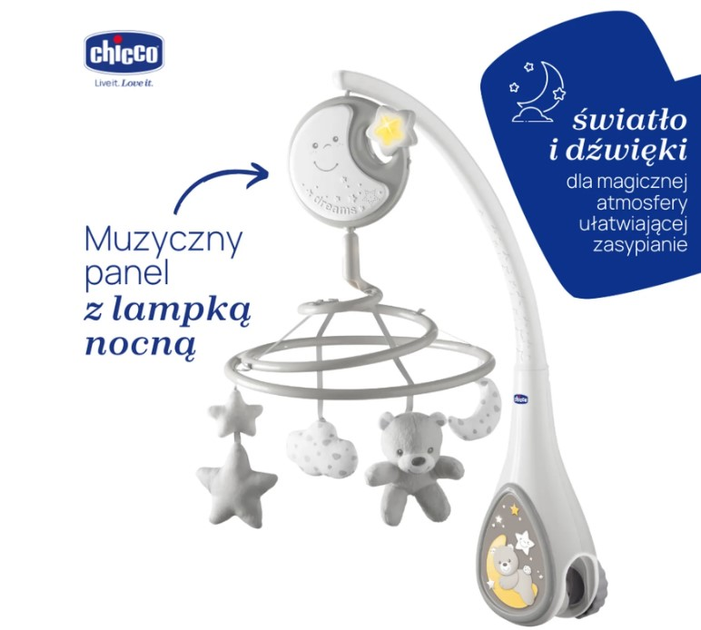 Карусель на ліжечко Chicco First Dream Next2Dreams 3 в 1 Бежева (8058664051946) - зображення 4
