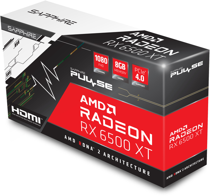 Karta graficzna Sapphire PCI-Ex Radeon RX 6500 XT Pulse OC 4GB GDDR6 (64bit) (2825/18000) (1 x HDMI, 1 x DisplayPort) (11314-07-20G) - obraz 7