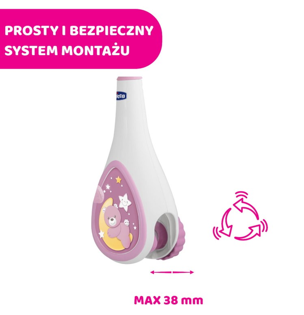 Карусель на ліжечко Chicco First Dream Next2Dreams 3 в 1 Рожева (8058664089789) - зображення 7