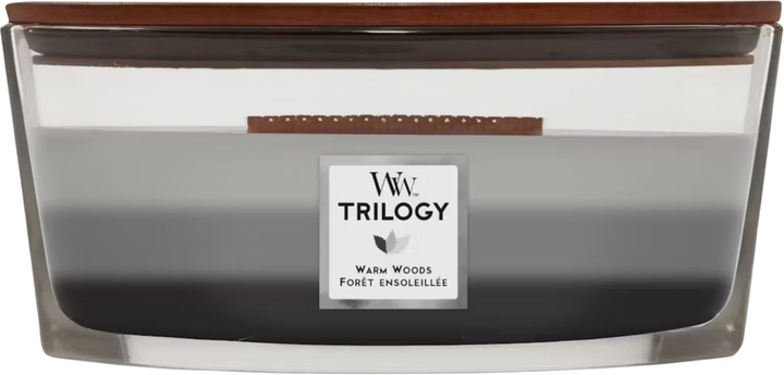 Ароматична свічка Woodwick Trilogy Warm Woods 453.6 г (5038581054391) - зображення 1