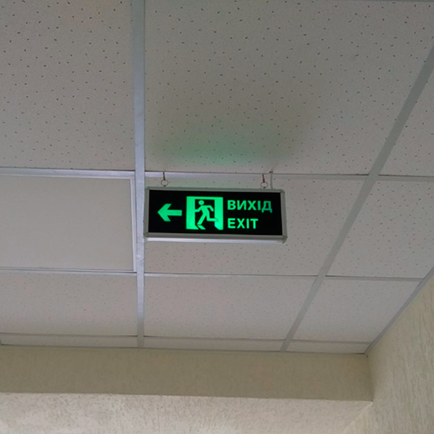 Аварийный указатель "ВИХІД, EXIT" двухсторонний (вправо / влево) Ardero (Feron) EL55 ARD 1W с аккумулятором - изображение 3