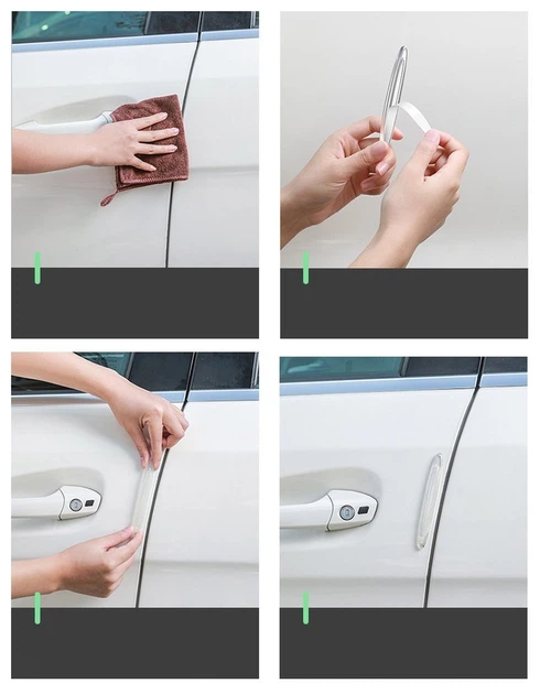 Захисна накладка для автомобільних дверей Baseus Streamlined Car Door Bumper CRFZT-02 (Біла, 4шт) - изображение 8