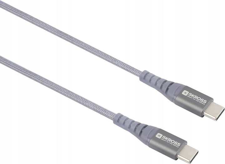 Kabel Skross USB-C to USB-C 1.2 m Space Gray (SKCA0017C-C120CN) - obraz 2