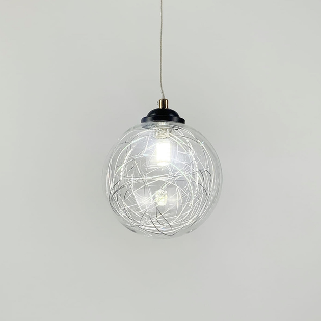 Підвіс Transparent Bubbles з плафоном з металевою хромованою ниткою Line.F 371/1 - зображення 3