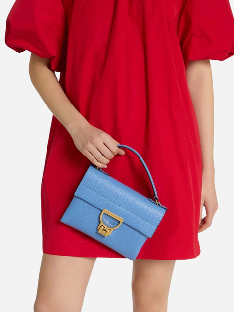Torebka crossbody damska skórzana Coccinelle Arlettis E1MD5190301-B36 Niebieska - obraz 2