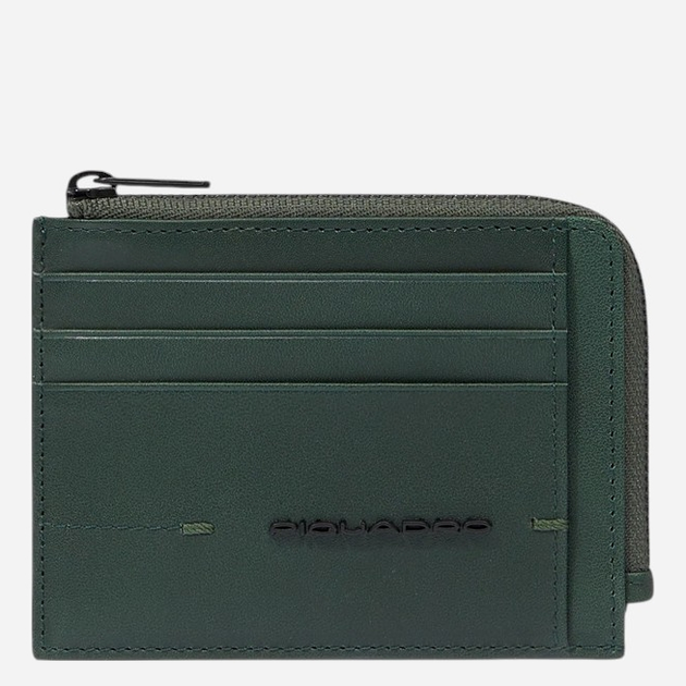 Etui na karty męskie skórzane Piquadro PP4822W135R/VE Ciemnozielone - obraz 1