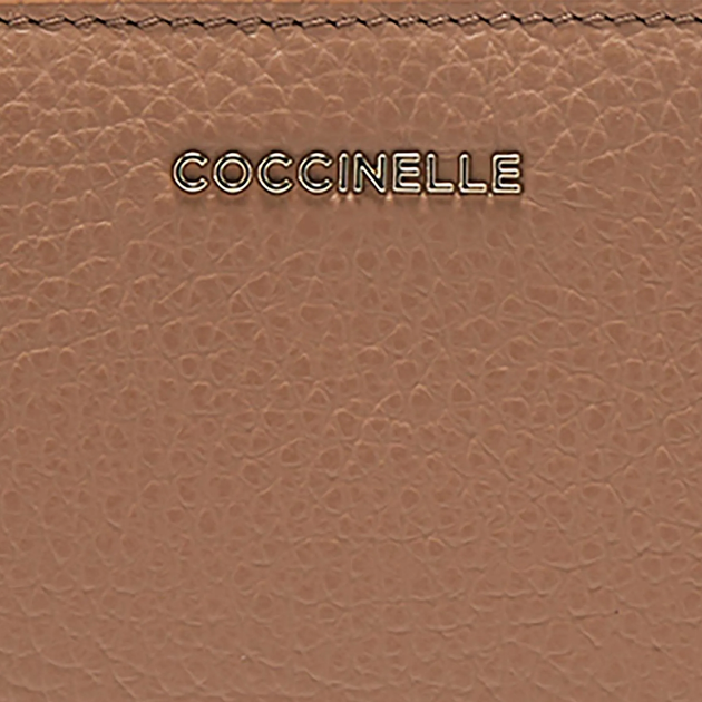 Portfel damski skórzany Coccinelle E2MW511D101-N71 Beżowy - obraz 3