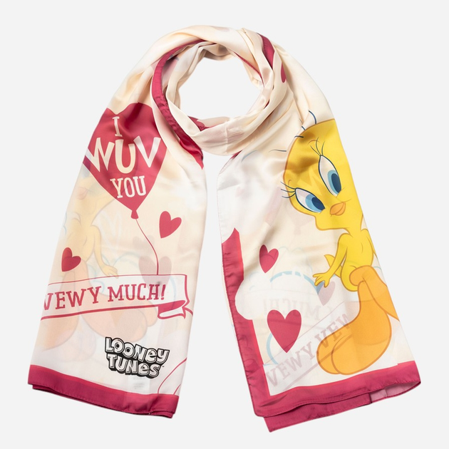 Палантин жіночий Braccialini Looney Tunes LTFR02-XX-305 Бежевий (800070338754) - зображення 1