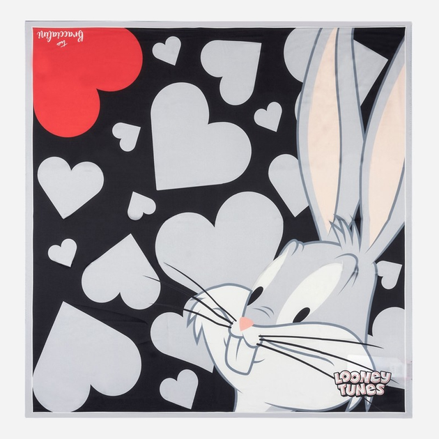Хустка жіноча Braccialini Looney Tunes LTFR04-XX-100 Чорна (800070338756) - зображення 2