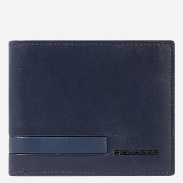 Портмоне чоловіче шкіряне для карток Piquadro PU4518S133R/BLU Синє (800070342438) - зображення 1