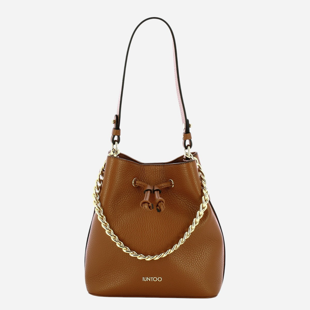 Сумка жіноча з натуральної шкіри маленька IUNTOO Eleganza 168119-033 Коричнева (800070339452) - зображення 1